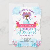 Invitation d'anniversaire de la sirène noire-améri (Devant)