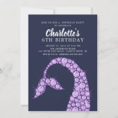 Invitation d'anniversaire de la sirène violette mo (Devant)