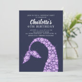 Invitation d'anniversaire de la sirène violette mo (Debout devant)