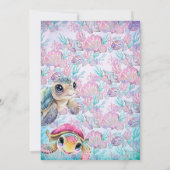 Invitation d'anniversaire de la tortue de mer (Dos)