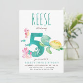 Invitation d'anniversaire de la Tortue de mer (Debout devant)