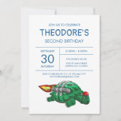 Invitation d'anniversaire de la tortue des roquett (Devant)