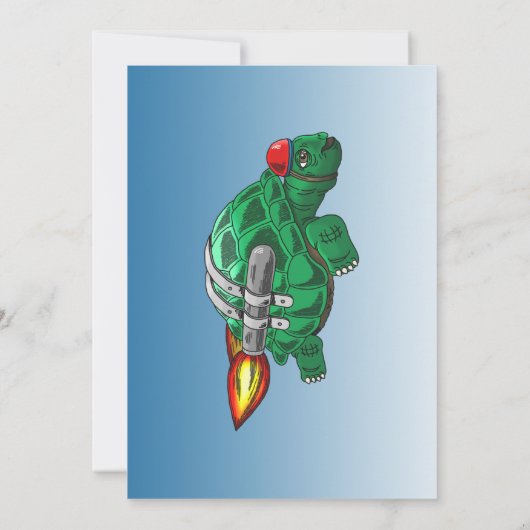 Invitation d'anniversaire de la tortue des roquett (Dos)
