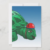 Invitation d'anniversaire de la tortue fusée (Dos)