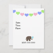 Invitation d'anniversaire de la Tour d'Éléphants (Dos)
