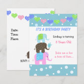Invitation d'anniversaire de la Tour d'Éléphants (Devant / Derrière)