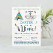 Invitation d'anniversaire de la tribu Wild One Boh (Debout devant)