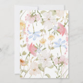 Invitation d'anniversaire de la vache fleur sauvag (Dos)