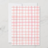 Invitation d'anniversaire de la vache rose | Invit (Dos)