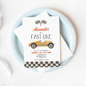 Invitation d'anniversaire de la voiture de course