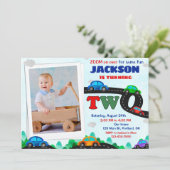 Invitation d'anniversaire de la voiture photo Cond (Debout devant)