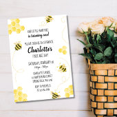 Invitation d'anniversaire de l'abeille de miel
