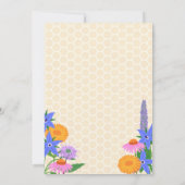 Invitation d'anniversaire de l'abeille de miel (Dos)