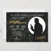 Invitation d'anniversaire de l'agent secret (Devant)