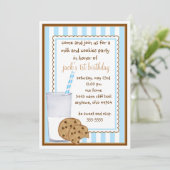 Invitation d'anniversaire de lait et de biscuits (Debout devant)