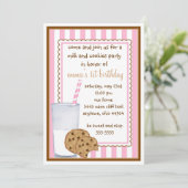 Invitation d'anniversaire de lait et de biscuits (Debout devant)