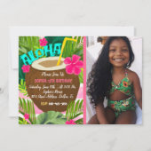 Invitation d'anniversaire de l'Aloha tropical (Devant)