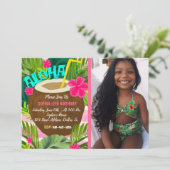 Invitation d'anniversaire de l'Aloha tropical (Debout devant)
