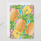 Invitation d'anniversaire de l'ananas tropical (Dos)
