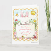 invitation d'anniversaire de lapin (Devant)