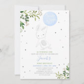 Invitation d'anniversaire de lapin Certains lapin (Devant)