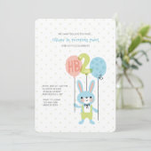 Invitation d'anniversaire de lapin de 2 ans (Debout devant)