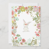 Invitation d'anniversaire de lapin, premier (Dos)