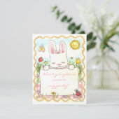 invitation d'anniversaire de lapin rose (Debout devant)