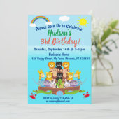 Invitation d'anniversaire de l'arche de Noé (Debout devant)