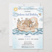 Invitation d'anniversaire de l'arche de Noé (Devant)