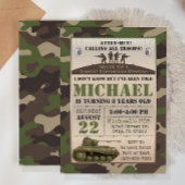 Invitation d'anniversaire de l'Armée