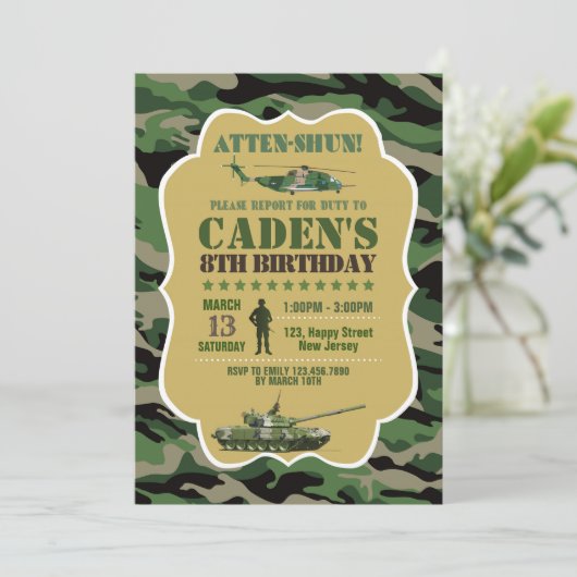 Invitation d'anniversaire de l'Armée (Debout devant)