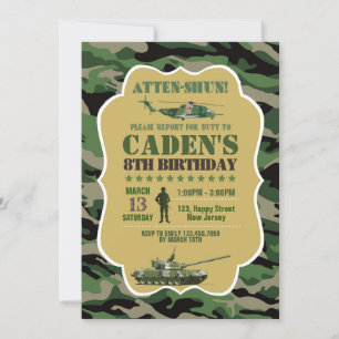 Invitation d'anniversaire de l'Armée
