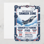 Invitation d'anniversaire de l'armée de l'air pers (Devant / Derrière)