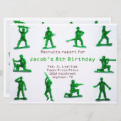 Invitation d'anniversaire de l'Armée des Garçons (Devant / Derrière)