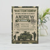 Invitation d'anniversaire de l'armée moderne perso (Debout devant)