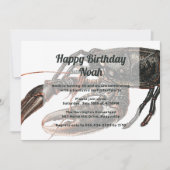 Invitation d'anniversaire de l'art du homard vinta (Devant)