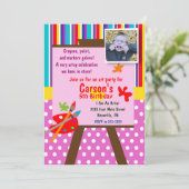 Invitation d'anniversaire de l'artiste (Debout devant)