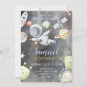 Invitation d'anniversaire de l'astronaute (Devant)