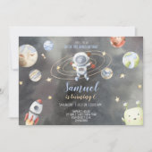 Invitation d'anniversaire de l'astronaute (Devant)