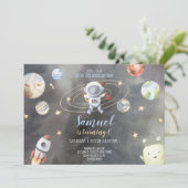 Invitation d'anniversaire de l'astronaute (Debout devant)