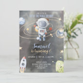 Invitation d'anniversaire de l'astronaute (Debout devant)