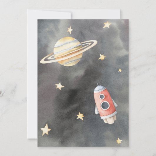 Invitation d'anniversaire de l'astronaute (Dos)