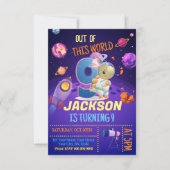 Invitation d'anniversaire de l'astronaute de Dinos (Devant)