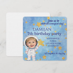 Invitation d'anniversaire de l'astronaute Little S
