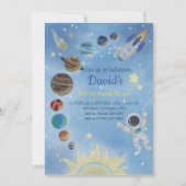 Invitation d'anniversaire de l'astronaute Planètes (Devant)