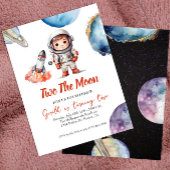 Invitation d'anniversaire de l'astronaute spatial 