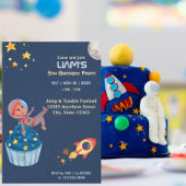 Invitation d'anniversaire de l'astronaute spatiale
