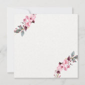 Invitation d'anniversaire de laurier floral, class (Dos)