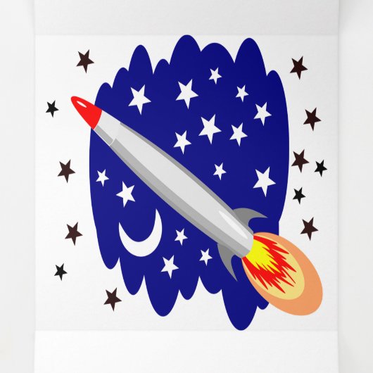 Invitation d'anniversaire de l'aventure spatiale - (Intérieur au milieu)